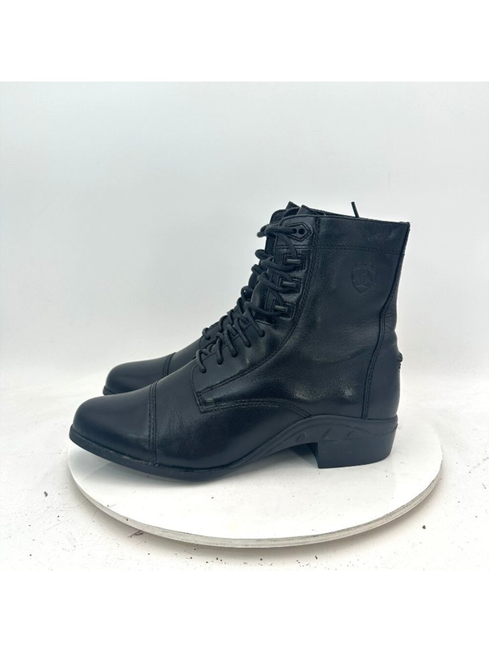 Ariat Heritage IV Lace Paddock Women Sz 8.5B Black Leather Cap Toe Lace Up Boot